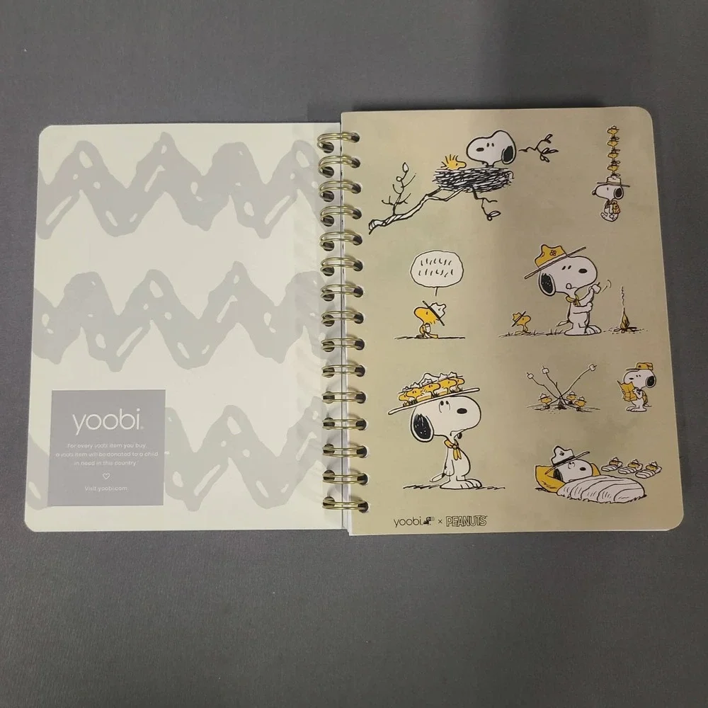 Snoopy Peanuts Spiral Notebook Journal with Stickers 6